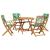 Set mobilier de grădină 5 piese textil model frunze/lemn masiv GartenMobel Dekor