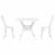 Set masă de grădină 3 pcs Alb Aluminiu turnat GartenMobel Dekor