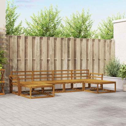 Set de canapele de exterior 6 pcs natural Lemn Solid de Acacia GartenMobel Dekor