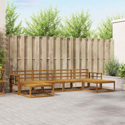 Set de canapele de exterior 6 pcs natural Lemn Solid de Acacia GartenMobel Dekor