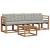 Set de canapele de exterior 5 pcs Gri natural și deschis GartenMobel Dekor