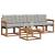 Set de canapele de exterior 5 pcs Gri natural și deschis GartenMobel Dekor