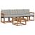 Set de canapele de exterior 5 pcs Gri natural și deschis GartenMobel Dekor