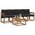 Set de canapele de exterior cu pernă 5 pcs Natural și Negru GartenMobel Dekor