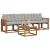 Set de canapele de exterior 5 pcs Gri natural și deschis GartenMobel Dekor