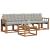 Set de canapele de exterior 5 pcs Gri natural și deschis GartenMobel Dekor