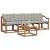 Set de canapele de exterior 5 pcs Gri natural și deschis GartenMobel Dekor