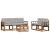 Set de canapele de exterior 6 pcs Gri natural și deschis GartenMobel Dekor