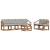 Set de canapele de exterior 7 pcs Gri natural și deschis GartenMobel Dekor