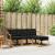 Set de canapele de exterior cu pernă 4 pcs Natural și Negru GartenMobel Dekor