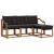 Set de canapele de exterior cu pernă 4 pcs Natural și Negru GartenMobel Dekor