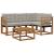 Set de canapele de exterior 5 pcs Gri natural și deschis GartenMobel Dekor