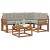 Set de canapele de exterior 5 pcs Gri natural și deschis GartenMobel Dekor
