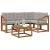 Set de canapele de exterior 5 pcs Gri natural și deschis GartenMobel Dekor