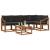 Set de canapele de exterior cu pernă 6 pcs Natural și Negru GartenMobel Dekor