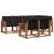 Set de canapele de exterior cu pernă 7 pcs Natural și Negru GartenMobel Dekor