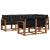 Set de canapele de exterior cu pernă 7 pcs Natural și Negru GartenMobel Dekor