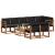Set de canapele de exterior cu pernă 9 pcs Natural și Negru GartenMobel Dekor
