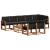 Set de canapele de exterior cu pernă 9 pcs Natural și Negru GartenMobel Dekor