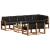 Set de canapele de exterior cu pernă 9 pcs Natural și Negru GartenMobel Dekor