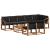 Set de canapele de exterior cu pernă 9 pcs Natural și Negru GartenMobel Dekor