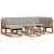 Set de canapele de exterior 7 pcs Gri natural și deschis GartenMobel Dekor