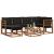 Set de canapele de exterior cu pernă 7 pcs Natural și Negru GartenMobel Dekor