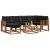 Set de canapele de exterior cu pernă 7 pcs Natural și Negru GartenMobel Dekor
