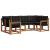 Set de canapele de exterior cu pernă 6 pcs Natural și Negru GartenMobel Dekor