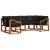 Set de canapele de exterior cu pernă 6 pcs Natural și Negru GartenMobel Dekor