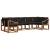 Set de canapele de exterior cu pernă 7 pcs Natural și Negru GartenMobel Dekor