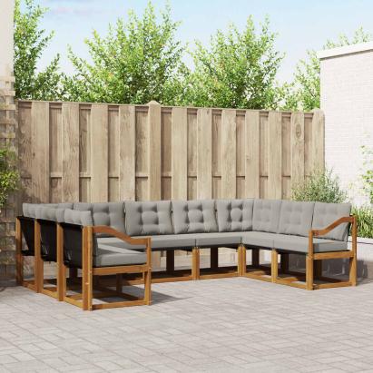 Set de canapele de exterior 29 pcs Gri natural și deschis GartenMobel Dekor