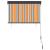 Jaluzea tip rulou de exterior, galben și albastru, 100 x 250 cm GartenMobel Dekor