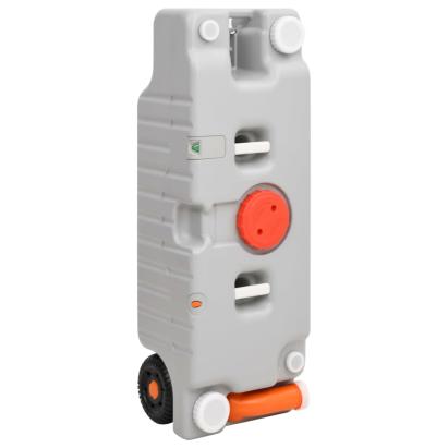 Rezervor de apă cu roți pentru camping, gri, 75 L GartenMobel Dekor