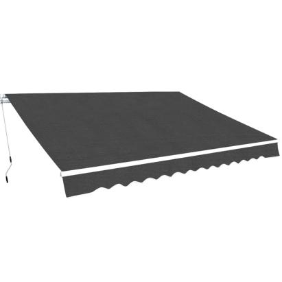 Copertină pliabilă cu acționare manuală, 400 cm, antracit GartenMobel Dekor