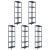 Rafturi de depozitare 5 buc. negru 60x30x180 cm plastic 125 kg GartenMobel Dekor