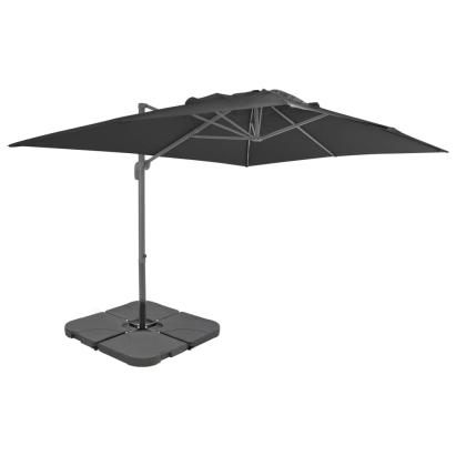 Umbrelă de soare de grădină, bază portabilă, antracit GartenMobel Dekor