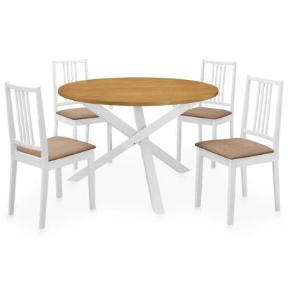 Set de mobilier de bucătărie, 5 piese, alb, MDF GartenMobel Dekor