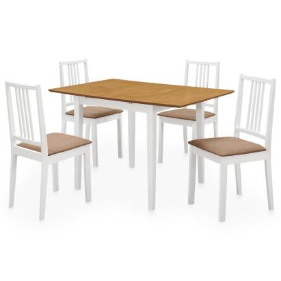 Set mobilier de bucătărie, 5 piese, alb, MDF GartenMobel Dekor