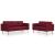 Set de canapele, 2 piese, bordo, material textil GartenMobel Dekor