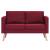 Set de canapele, 2 piese, bordo, material textil GartenMobel Dekor