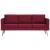 Set de canapele, 2 piese, bordo, material textil GartenMobel Dekor