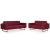 Set de canapele, 2 piese, bordo, material textil GartenMobel Dekor