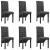 Scaune de sufragerie, 6 buc., gri închis, material textil  GartenMobel Dekor