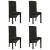Scaune de bucătărie, 4 buc., negru, material textil GartenMobel Dekor