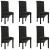 Scaune de sufragerie, 6 buc. negru, material textil GartenMobel Dekor
