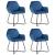 Scaune de bucătărie, 4 buc., albastru, catifea GartenMobel Dekor
