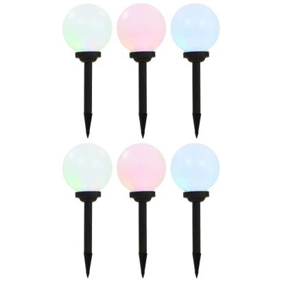Lămpi solare de exterior, 6 buc., 20 cm, RGB, sferic, LED GartenMobel Dekor