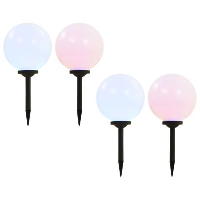 Lămpi solare de exterior, 4 buc., 30 cm, RGB, sferic, LED GartenMobel Dekor