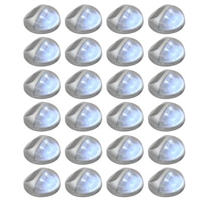 Lămpi solare de perete exterior 24 buc. argintiu rotund LED GartenMobel Dekor